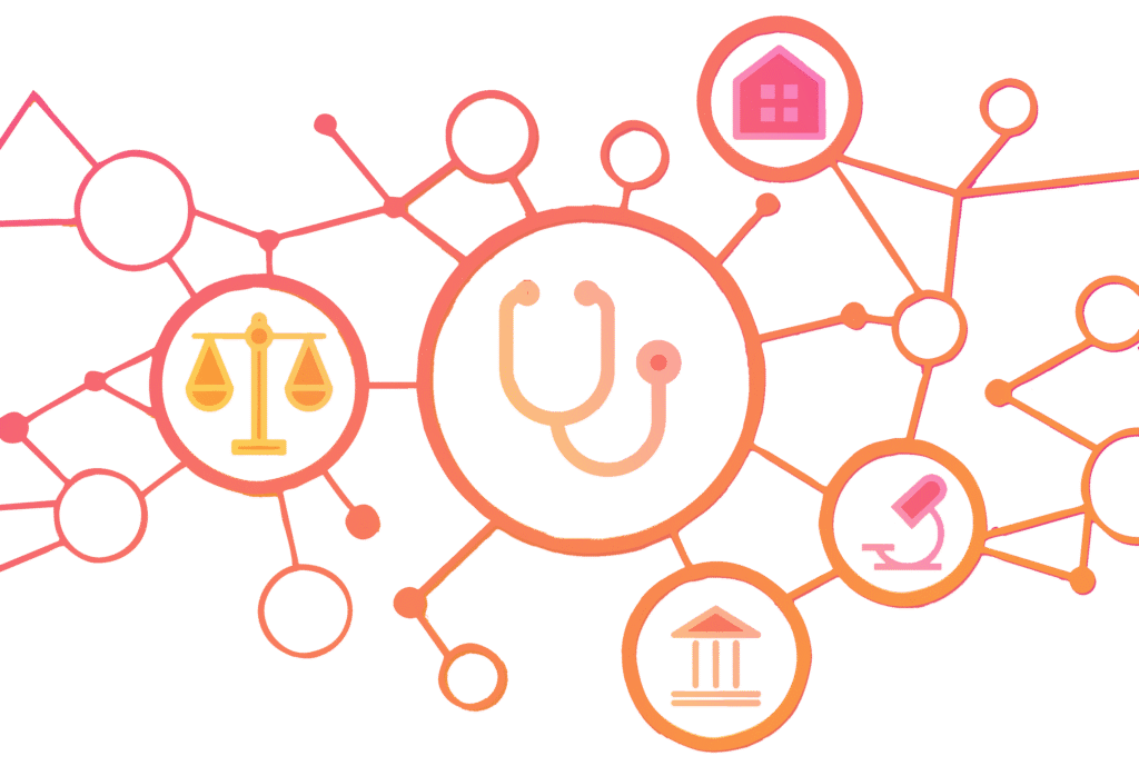 Referral network visualization diagram